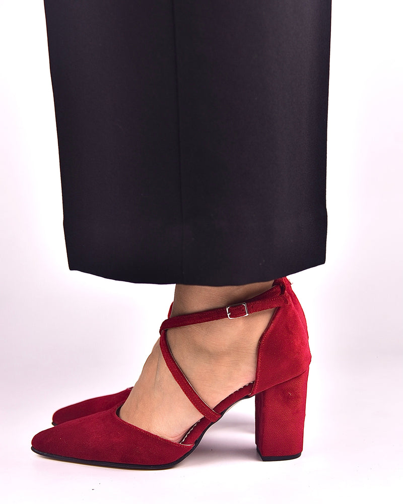 velvet heels for women