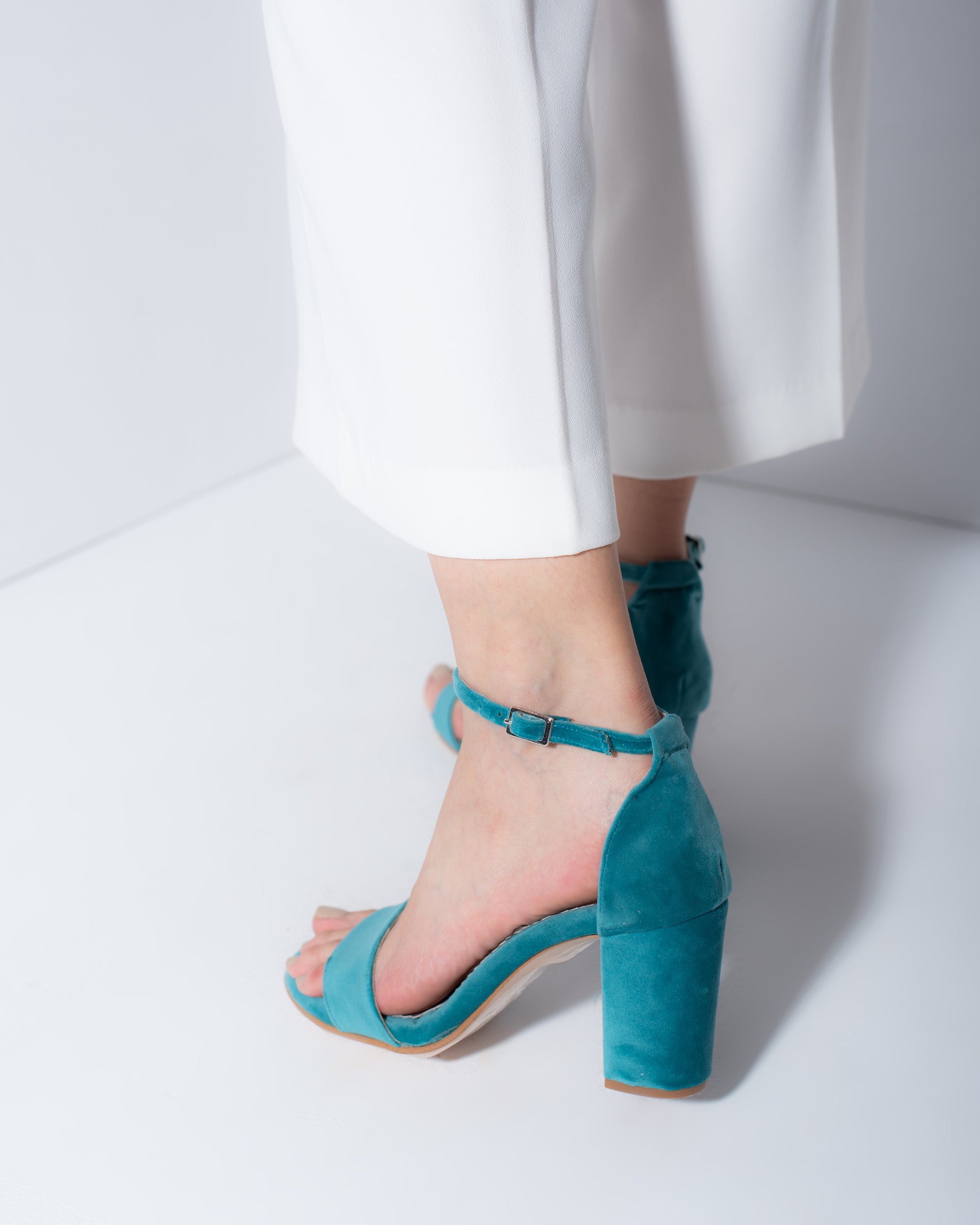 Peep Toe One Stud Block Heel Sandals in Blue\Gold\Black Ankle Strap Leather  High Heels Women 2023 Summer New in Designer Shoes - AliExpress