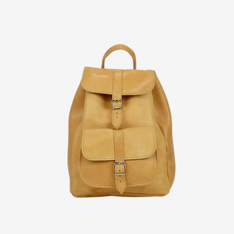 natural leather backpack for women