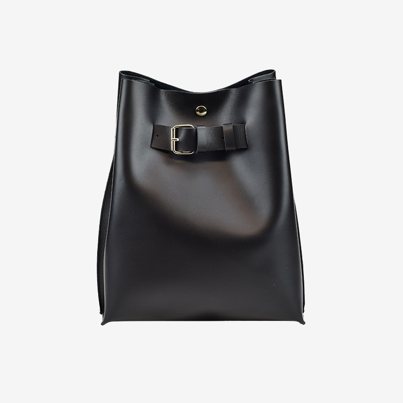 black leather bag for woman
