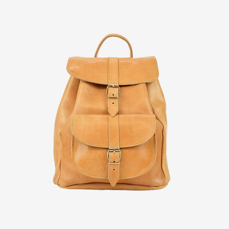natural leather backpack for women