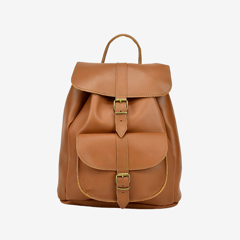 brown leather backpacks for women