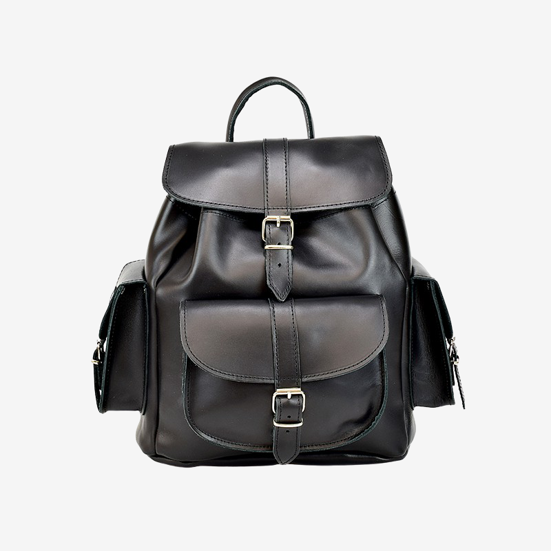black leather backpacks for women