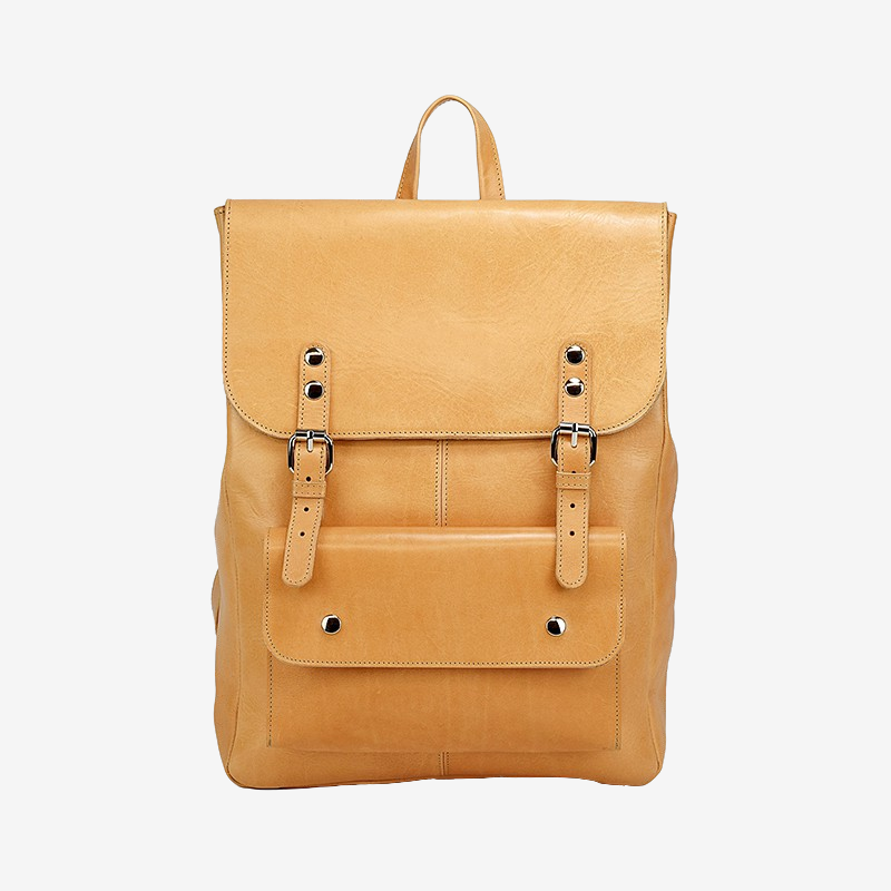 natural leather backpack