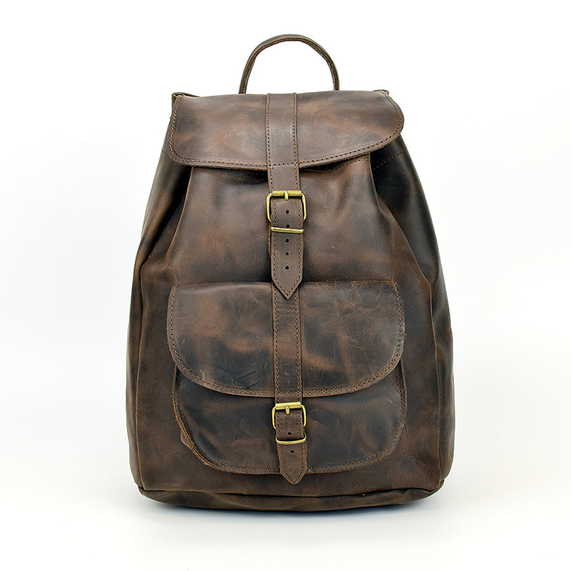 brown leather backpacks