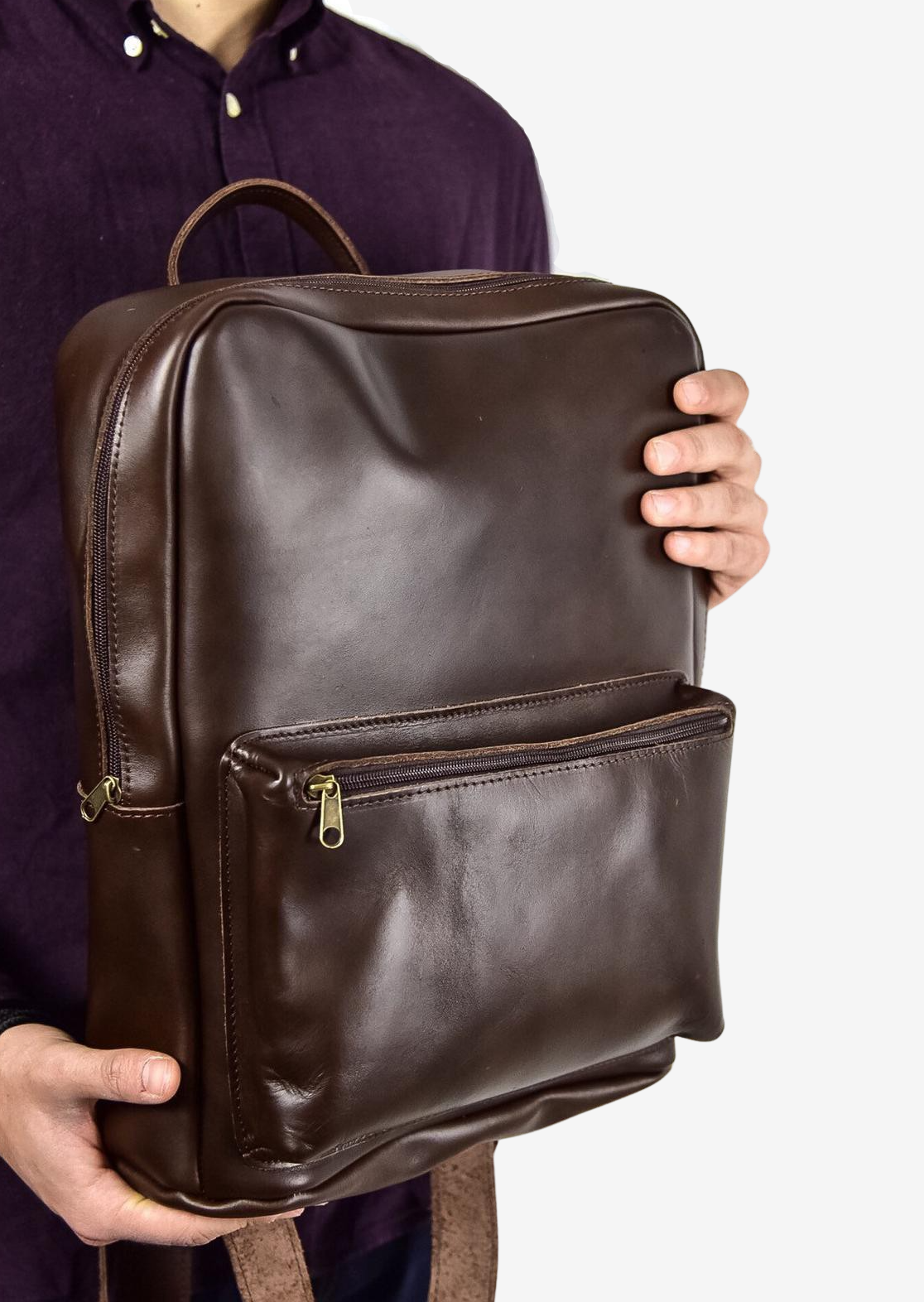 mens leather backpack