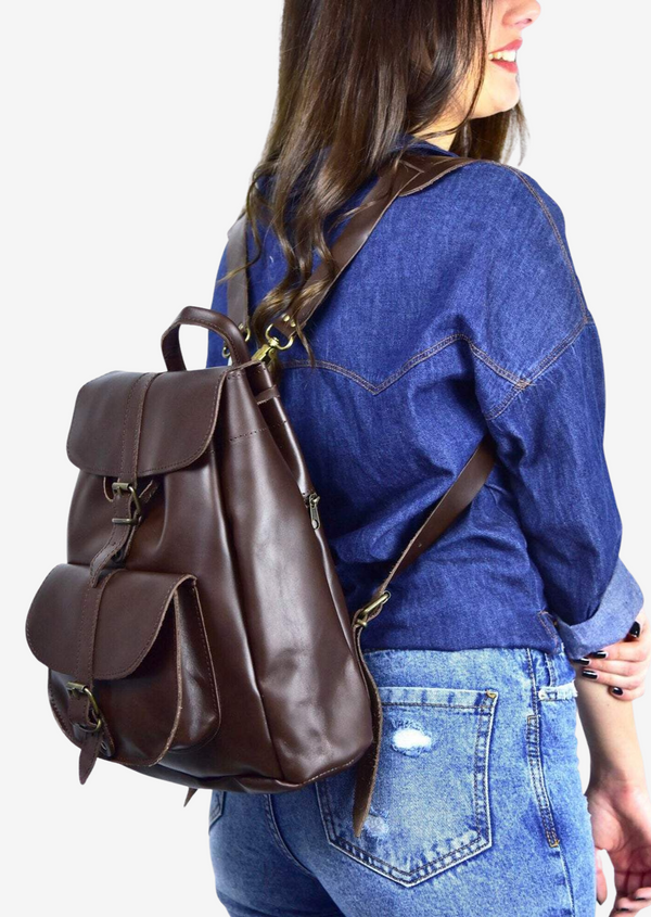 handmade leather backpack, γυναικείες δερμάτινες τσάντες πλάτης