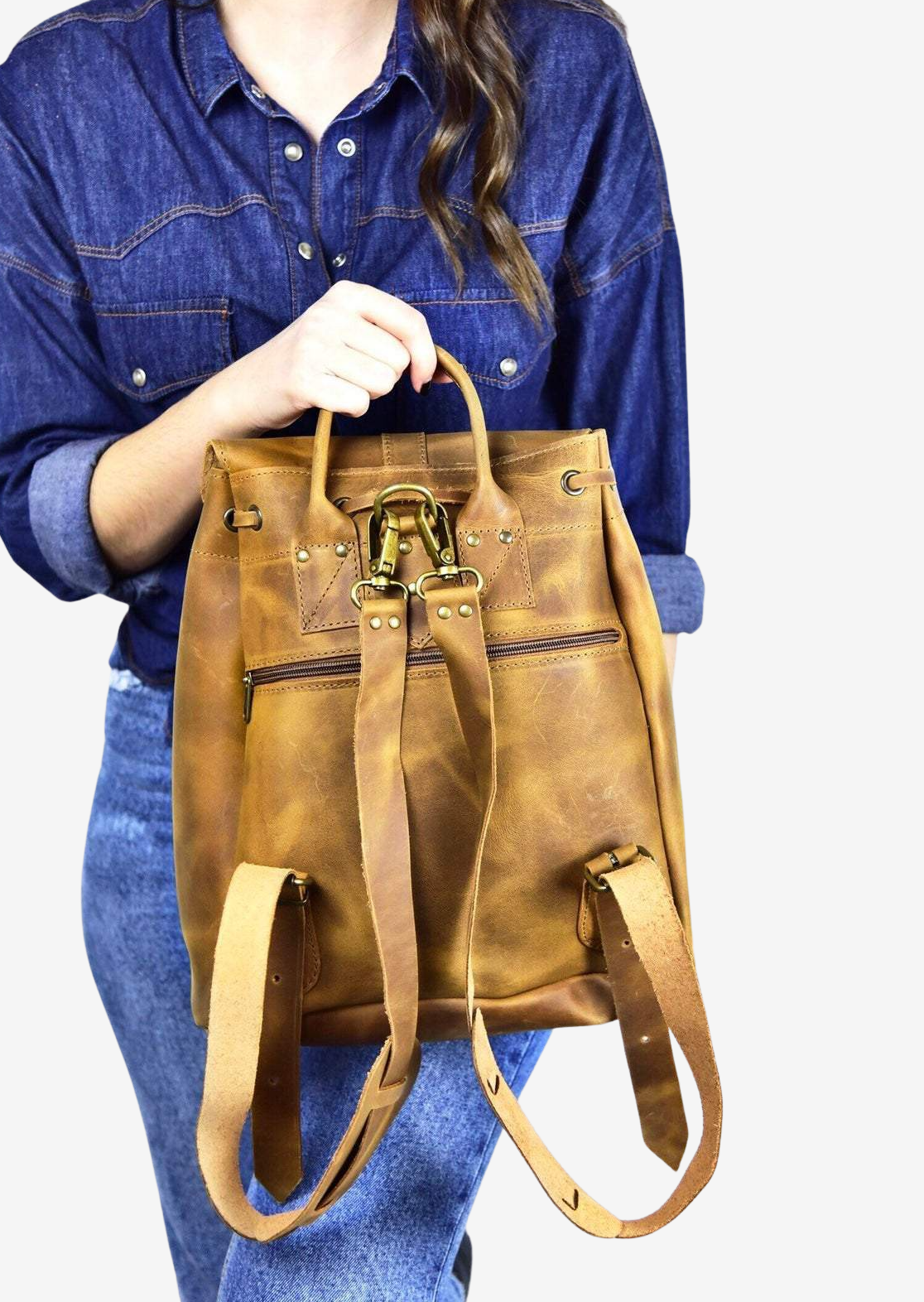 leather backpack made in Greece