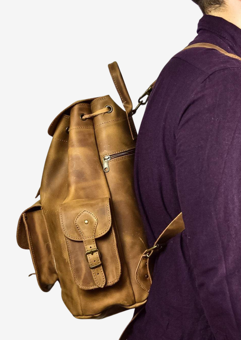 handmade leather backpacks