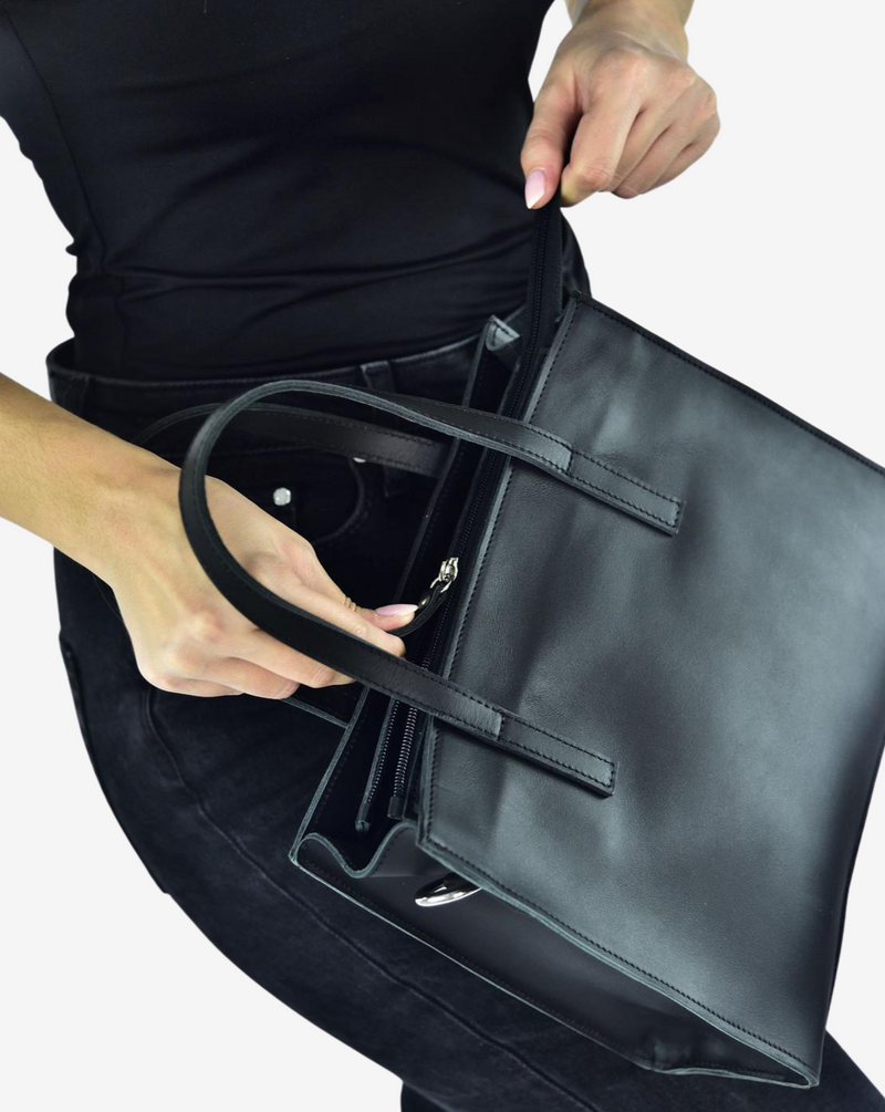 black leather bags made in Greece