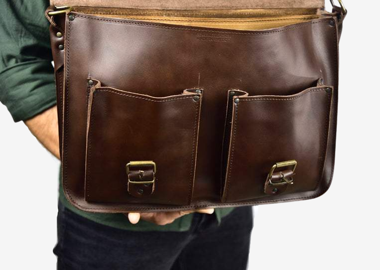 brown leather professional briefcases
