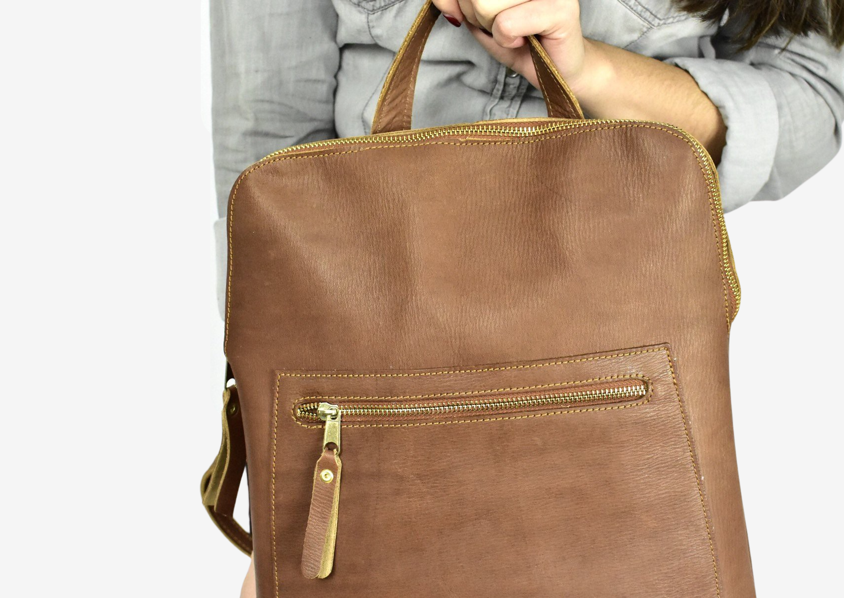 Medium Backpack, Cinnamon