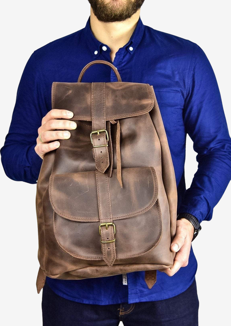 Greek leather backpack, δερμάτινες τσάντες αντρικές