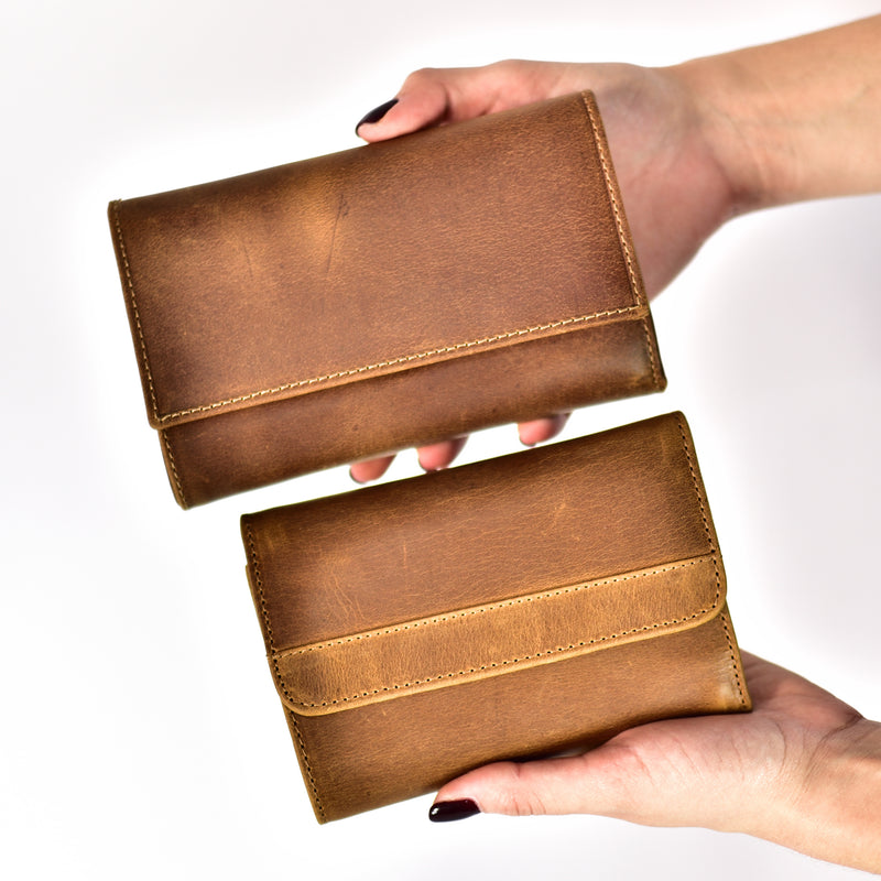 brown leather wallets for women, μικρά γυναικεία πορτοφόλια