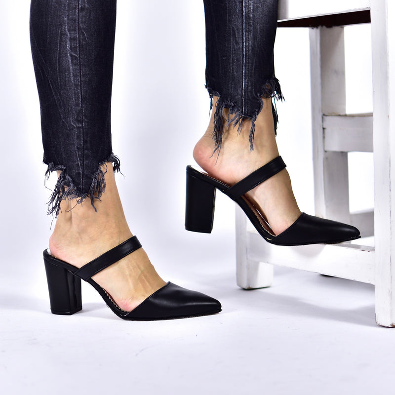 black leather shoes for women