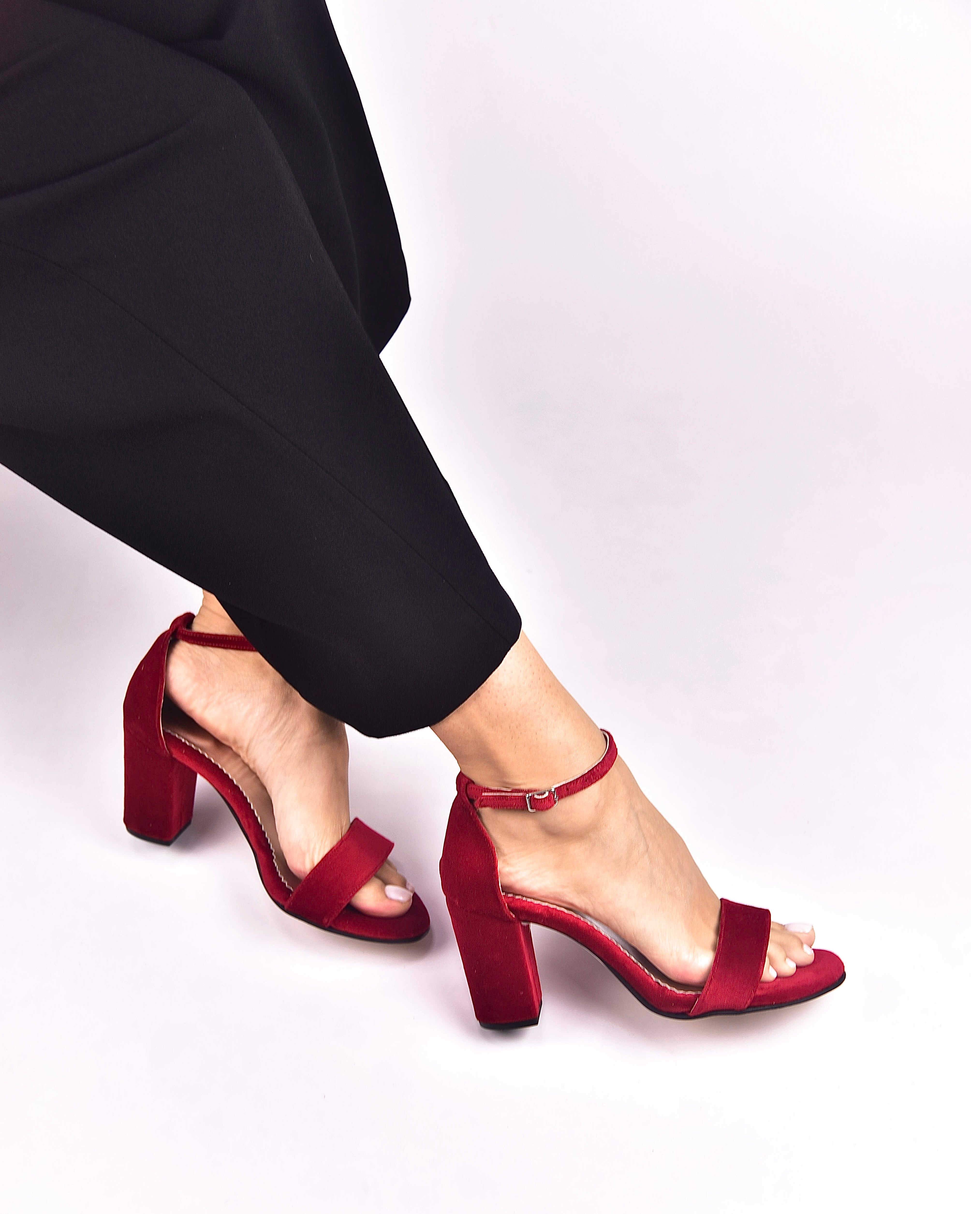 red velvet heels for women, βελούδινα νυφικά παπούτσια