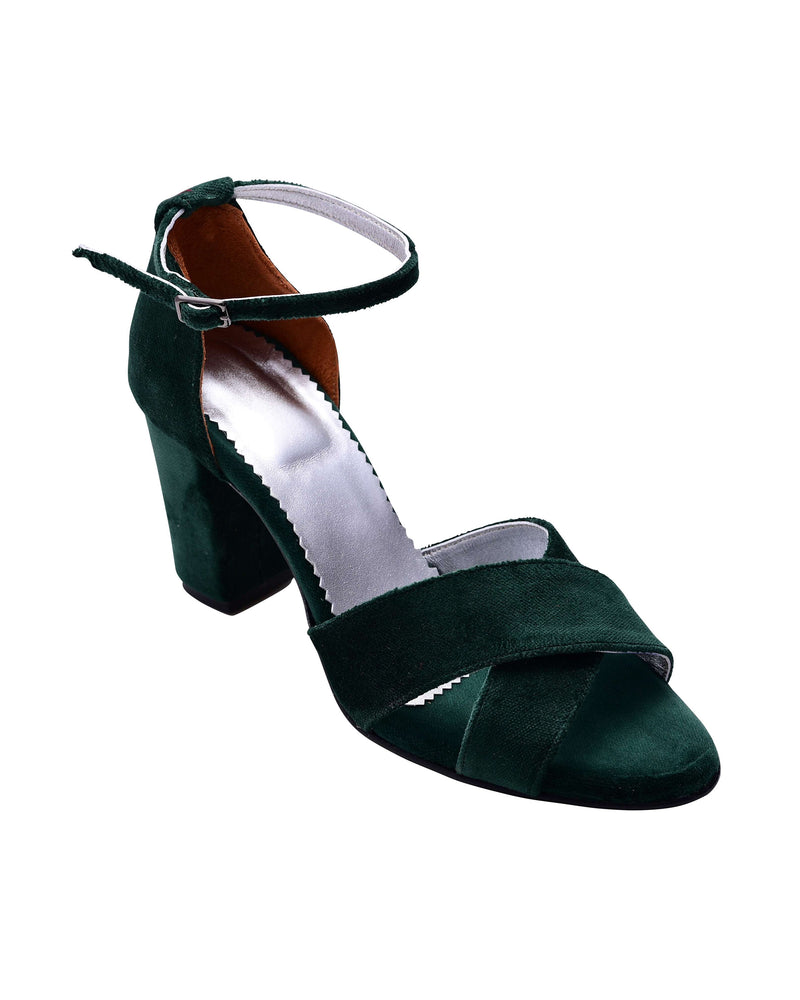 wedding shoes dark green