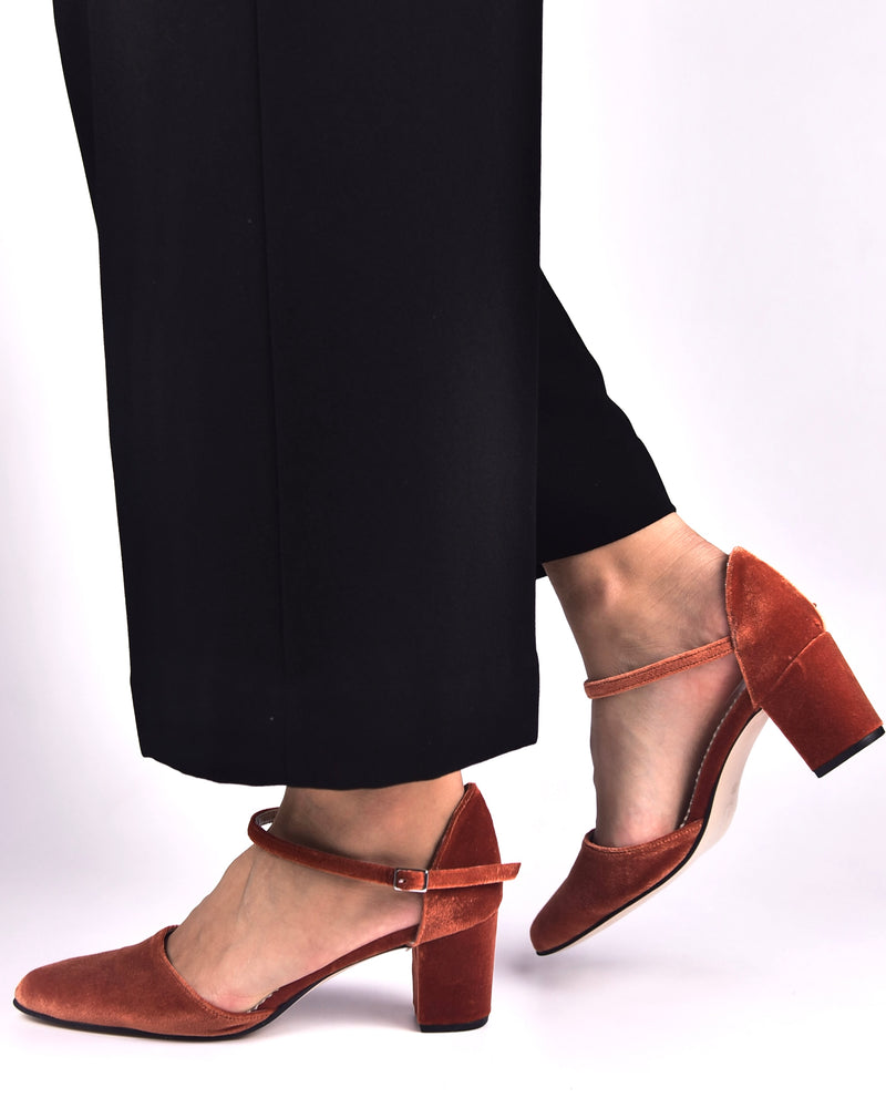 velvet sandals low heel, γυναικεία βελούδινα παπούτσια