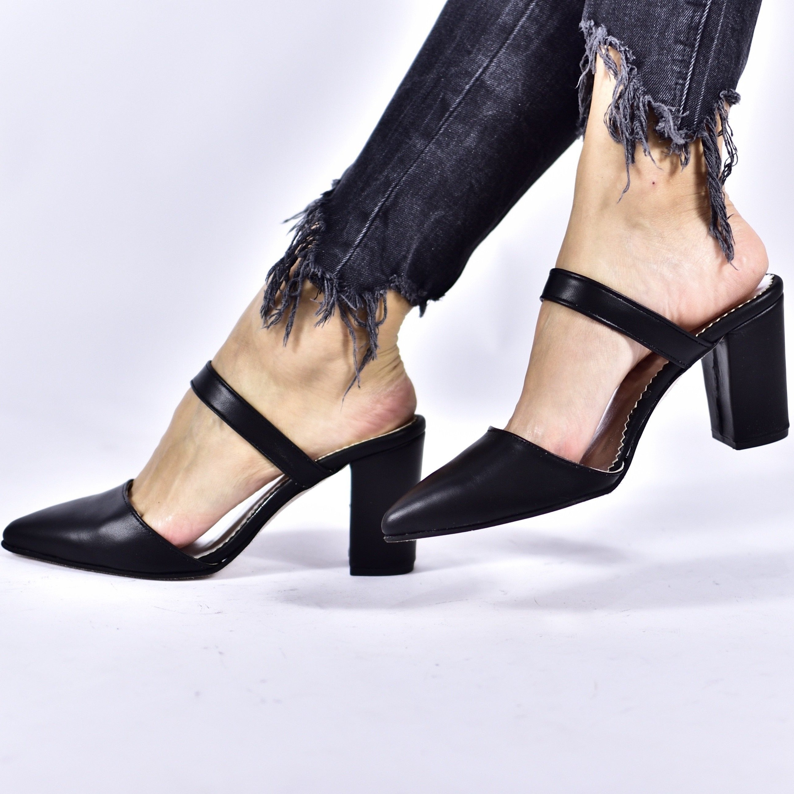 heels for women, δερμάτινα πέδιλα