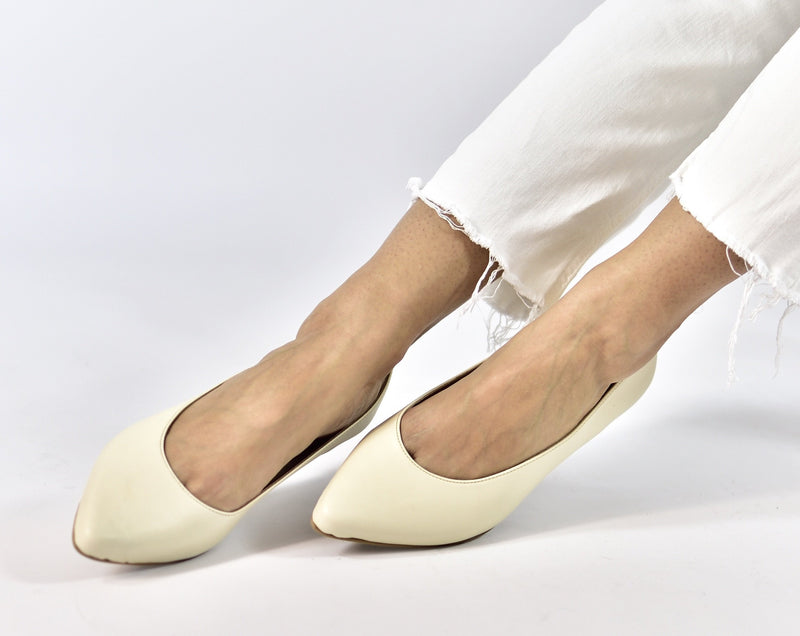 ivory wedding shoes, δερμάτινα νυφικά πέδιλα για γυναίκες