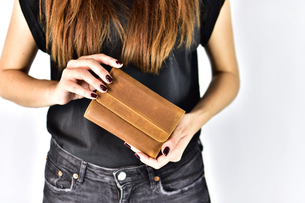 handmade leather wallets, δερμάτινα πορτοφόλια γυναικεία